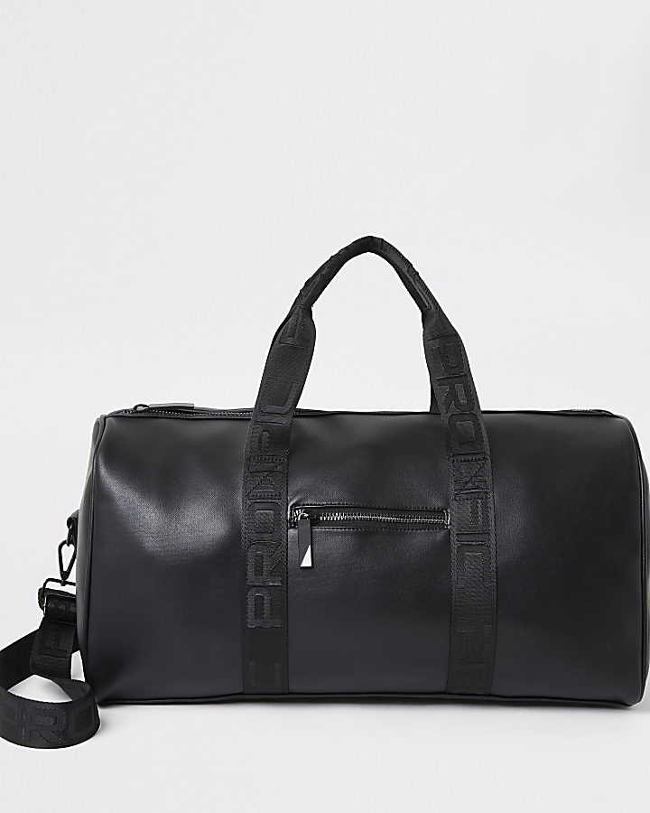 Prolific black strap holdall bag