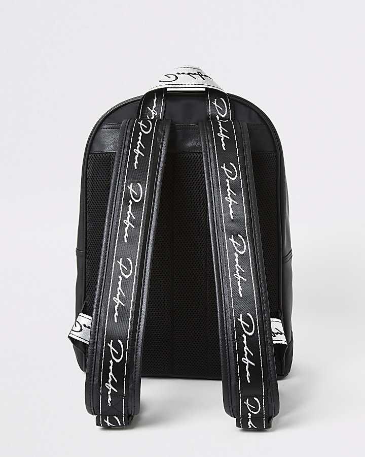 Prolific black tape zip front backpack