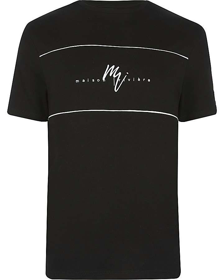 Black Maison Riviera slim fit T-shirt