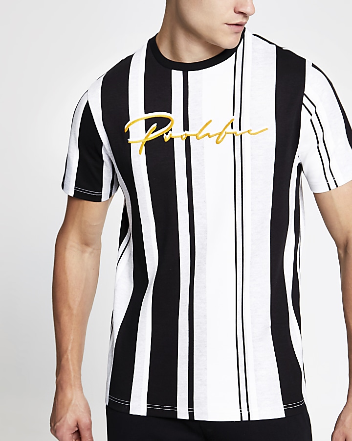 Prolific black stripe slim fit T-shirt