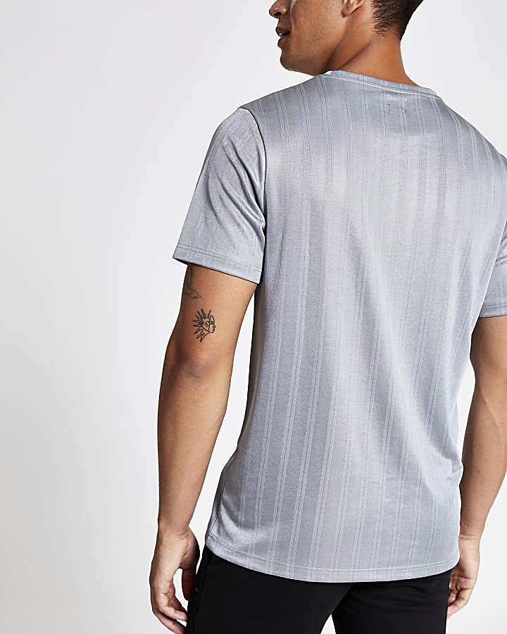 Prolific grey slim fit football T-shirt