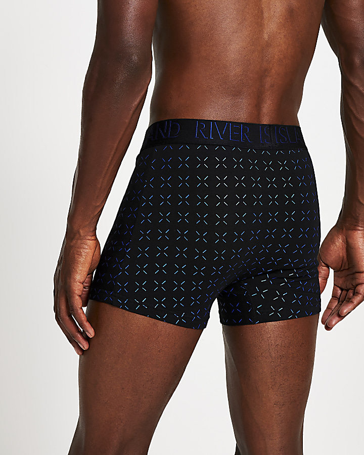 Navy foiled printed trunks 5 pack