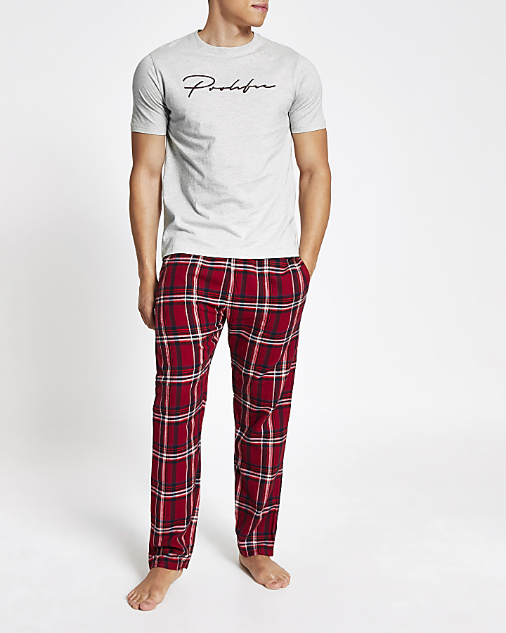 Prolific red check pyjama set