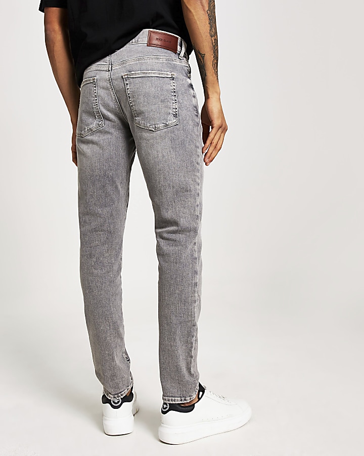 Grey Sid stretch skinny jeans