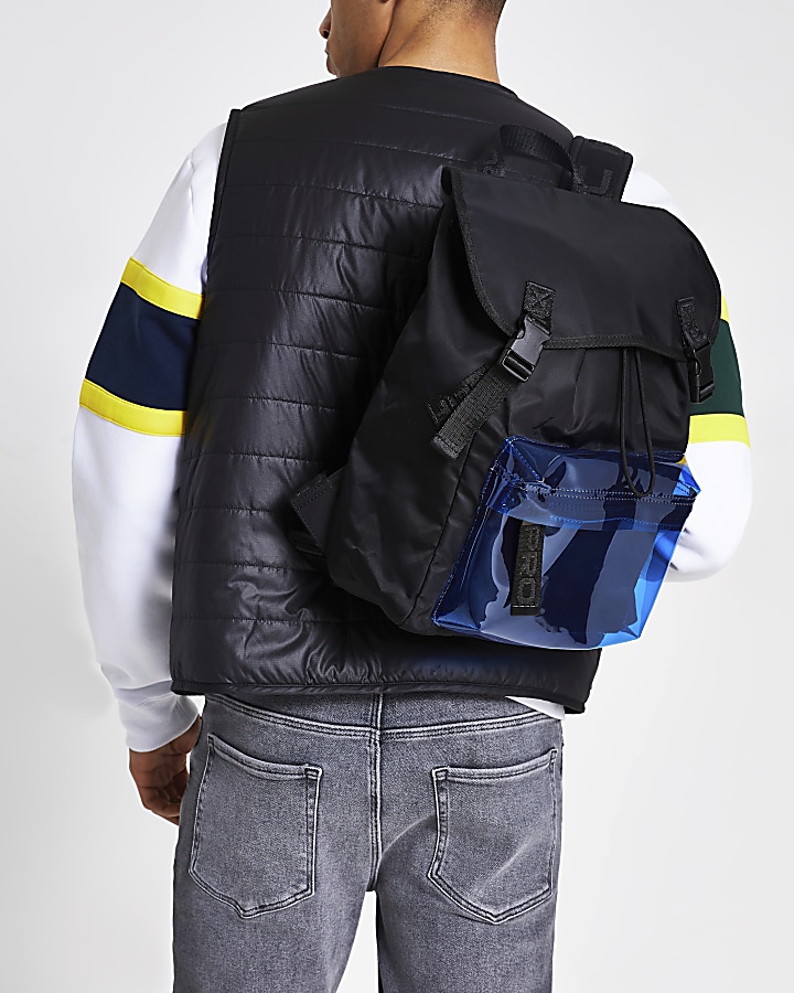 Prolific black pocket front backpack