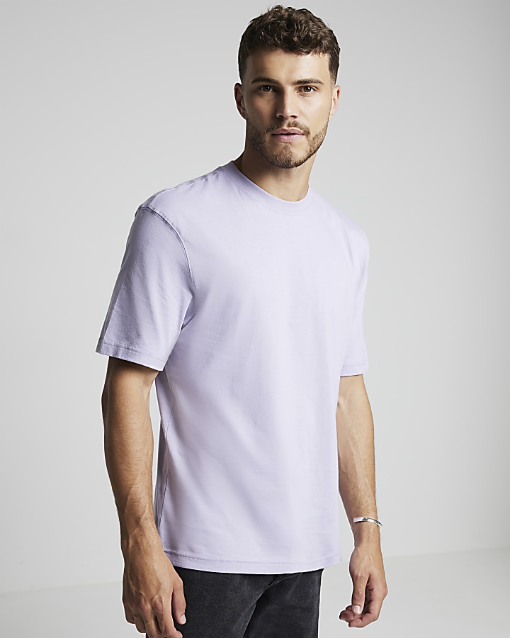 Purple regular fit essential t-shirt