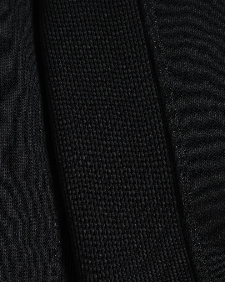 Black regular fit stitched sweatshirt River Island