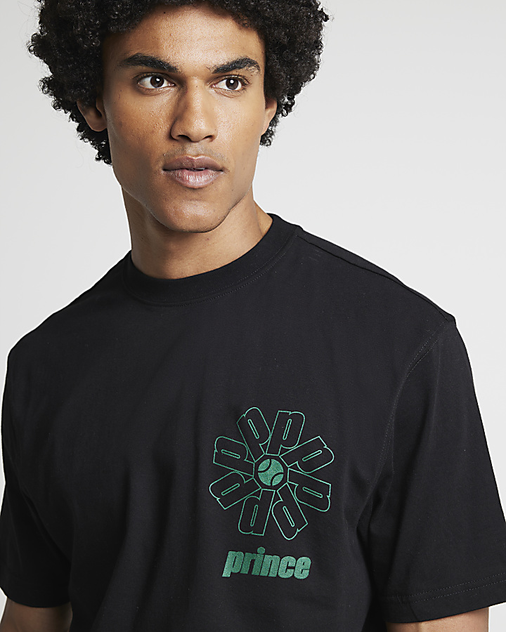 Black regular fit Prince graphic t-shirt