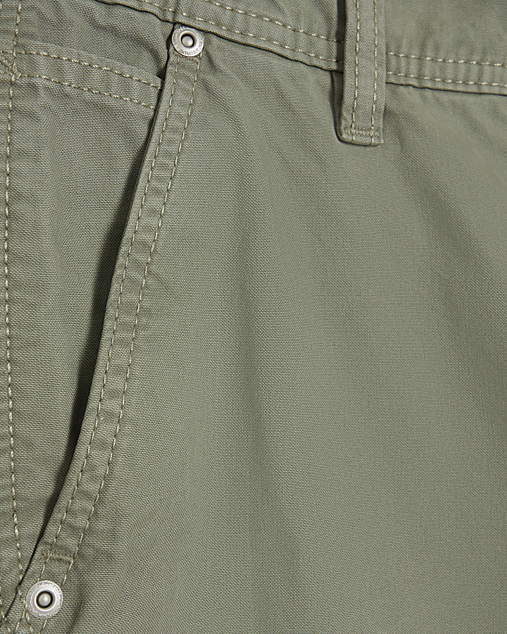 Green regular fit workwear trousers | River Island