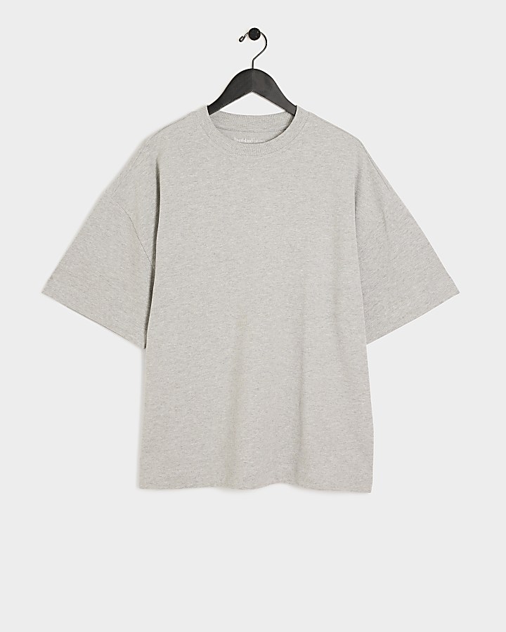 Grey boxy fit RI studio t-shirt