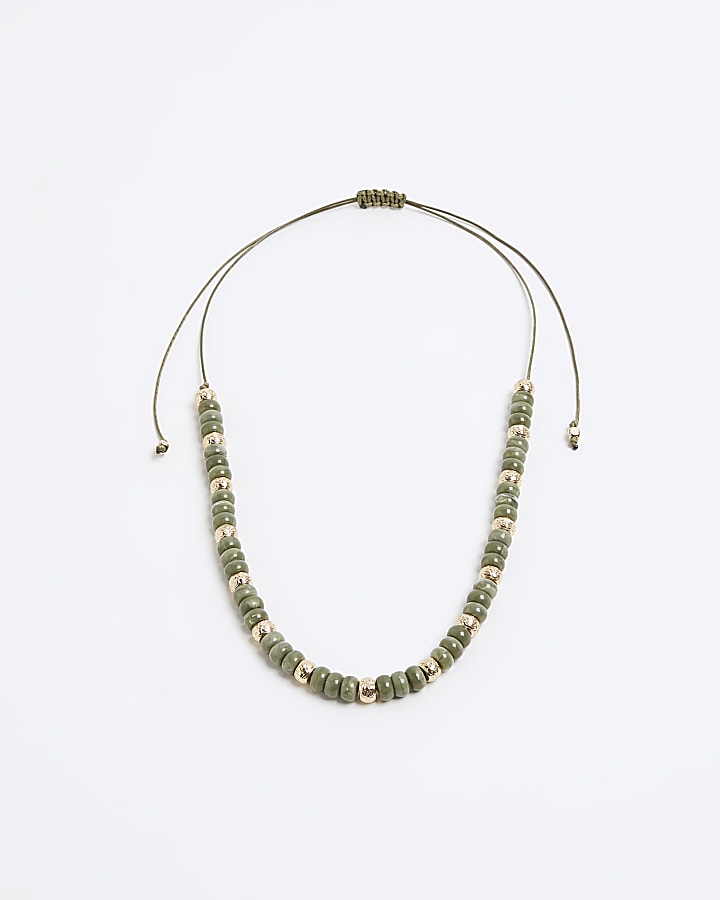 Green beaded necklace