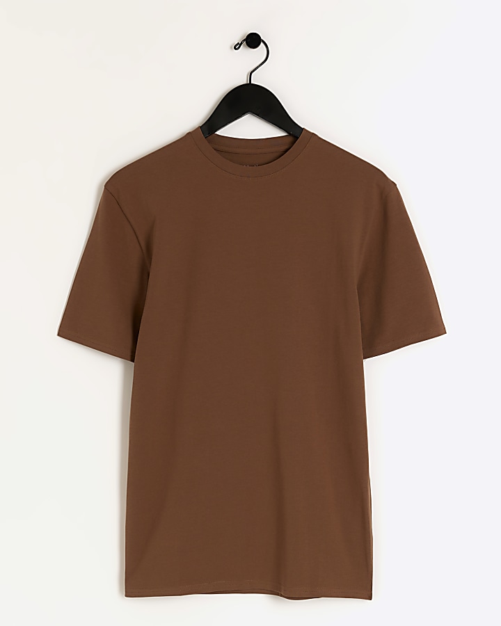 Brown RI studio muscle fit t-shirt