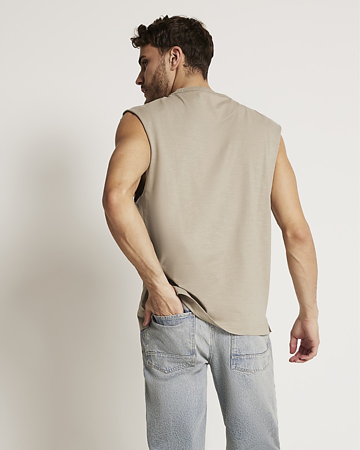 Stone regular fit vest top