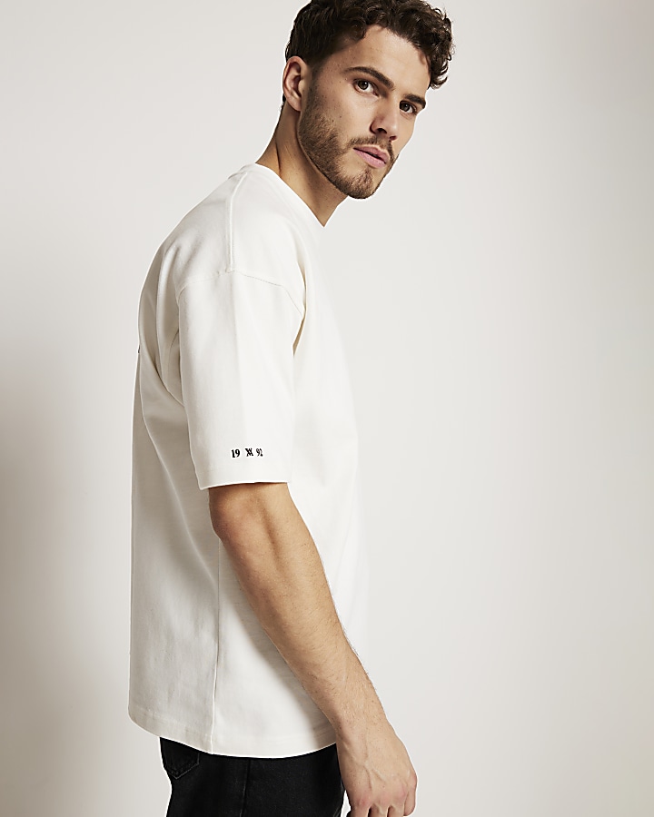 White oversized fit graphic t-shirt