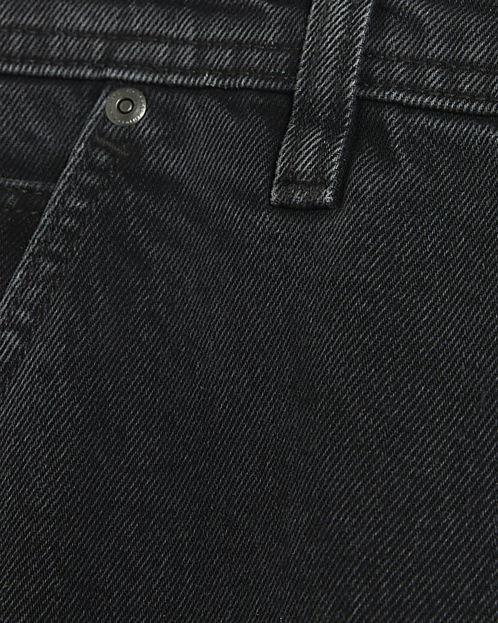 Black relaxed fit cargo jeans