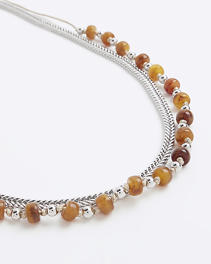 Brown Beaded Necklace