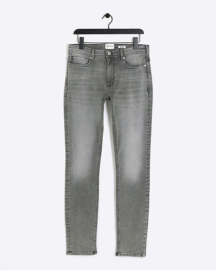 Grey faded skinny fit jeans