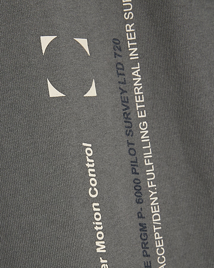 Blue regular fit graphic print t-shirt