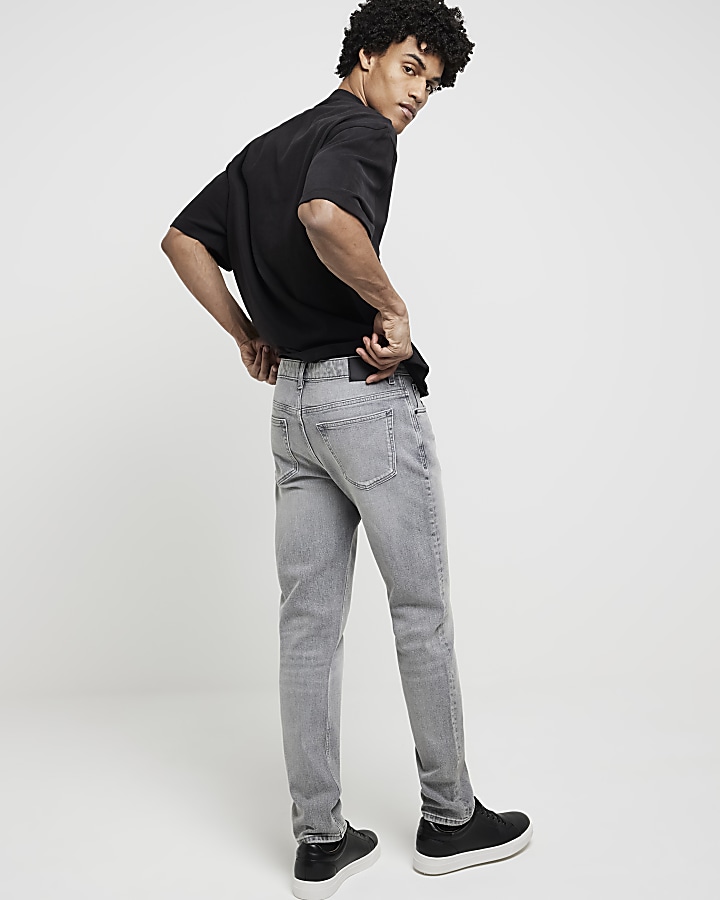 Grey slim fit jeans