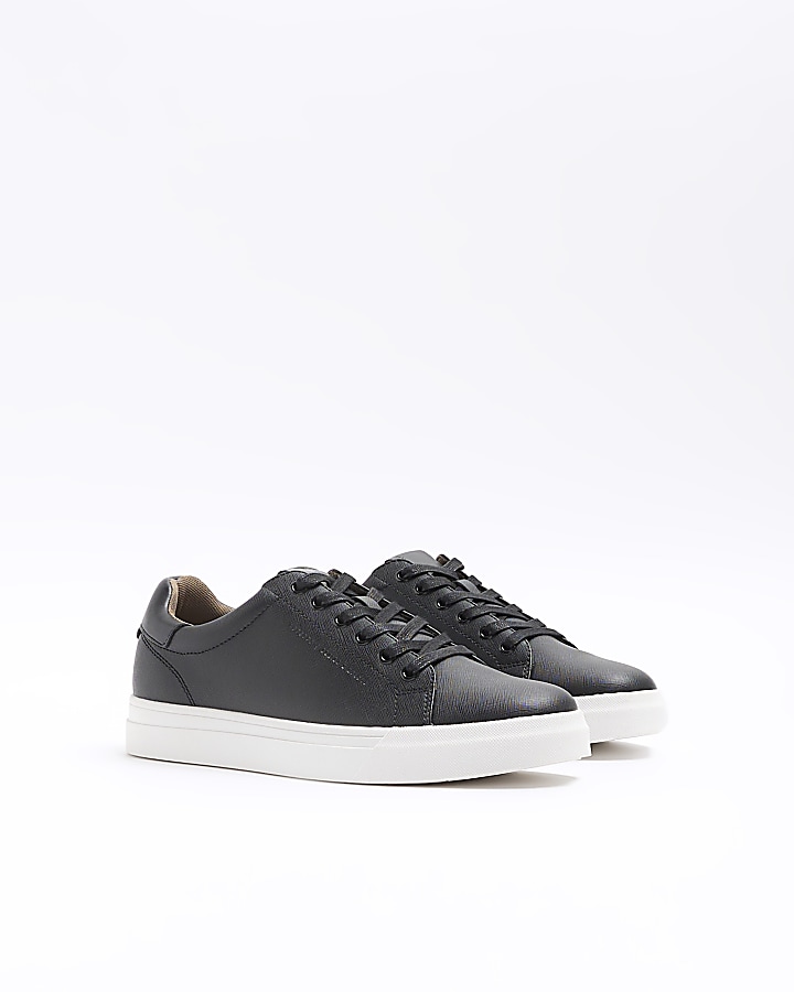 Black lace up trainers