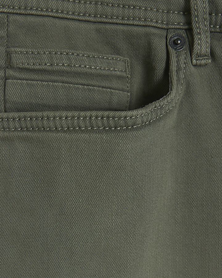Dark green skinny fit jeans | River Island