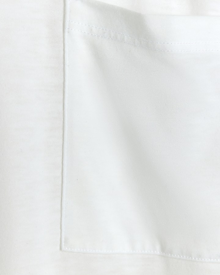 White regular fit burnout t-shirt