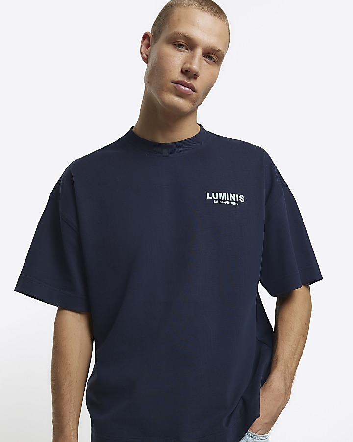 Navy regular fit luminis t-shirt