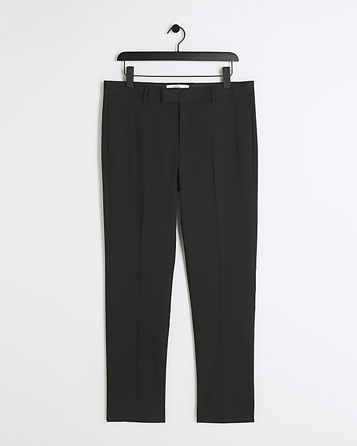 Black slim fit smart trousers