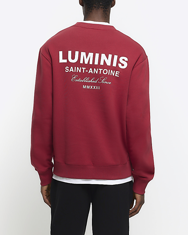 Red on sale graphic sweatshirt