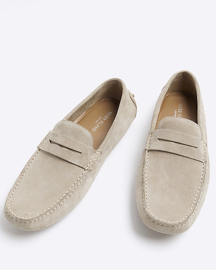 Stone suede Loafers