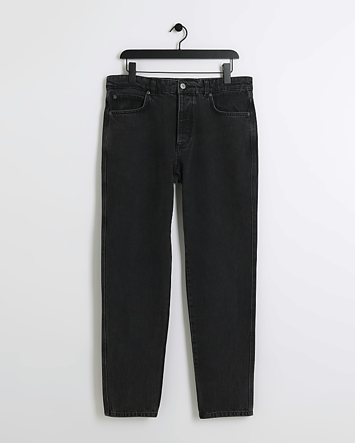 Black tapered fit jeans