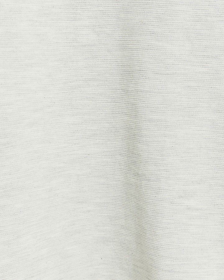 White regular fit textured pocket t-shirt