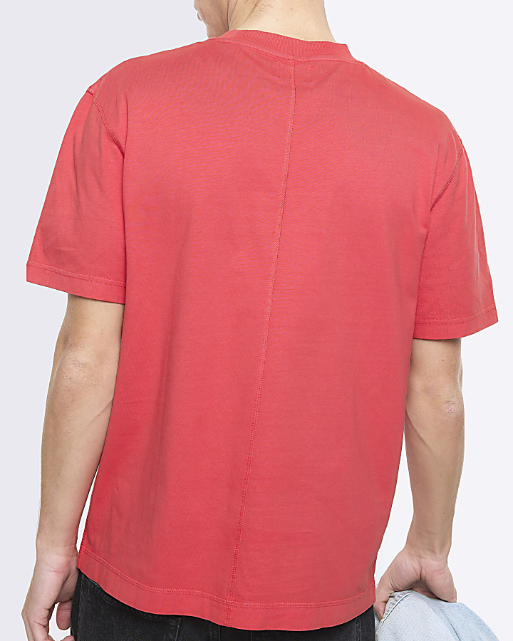 Washed red RI Studio regular fit t-shirt
