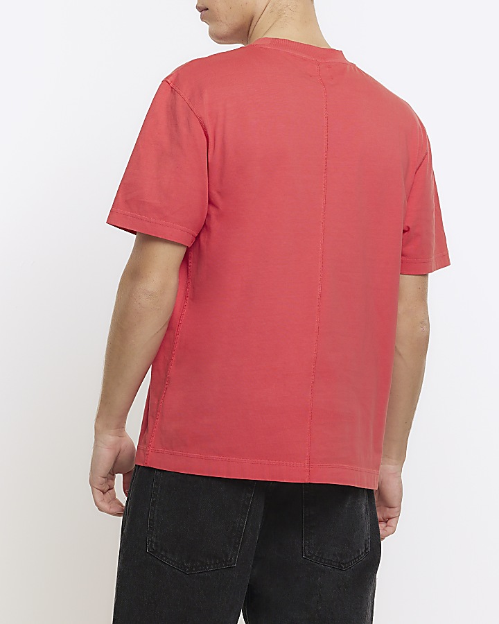 Washed red RI Studio regular fit t-shirt