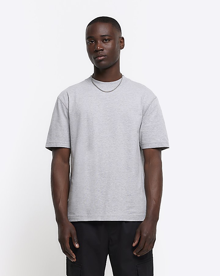 Grey regular fit RI Studio t-shirt