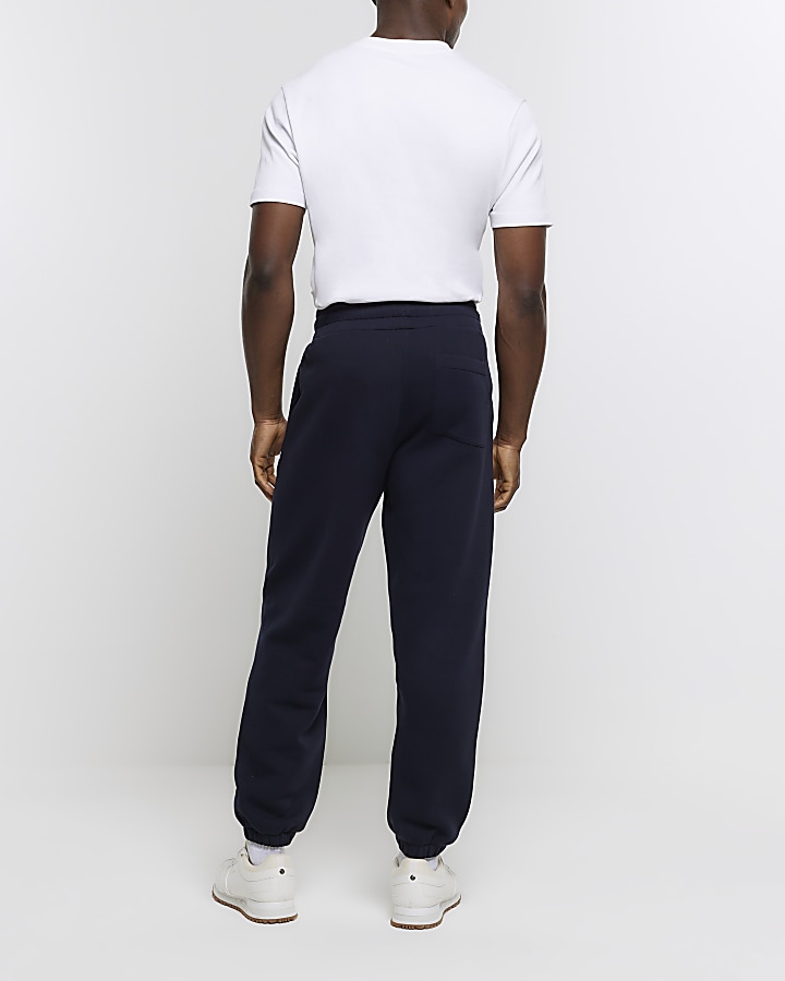 Navy Regular Fit Graphic tracksuit Joggers