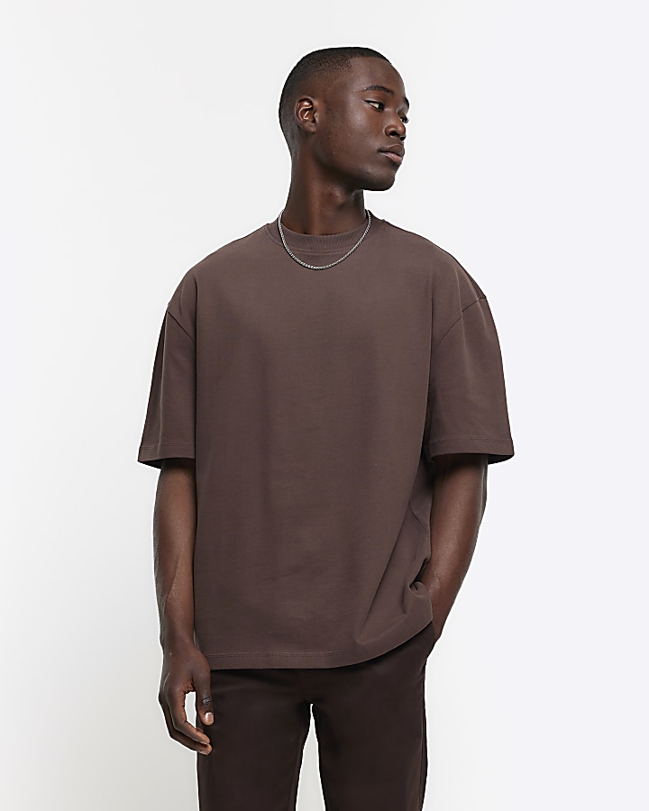 Brown RI studio oversized fit t-shirt