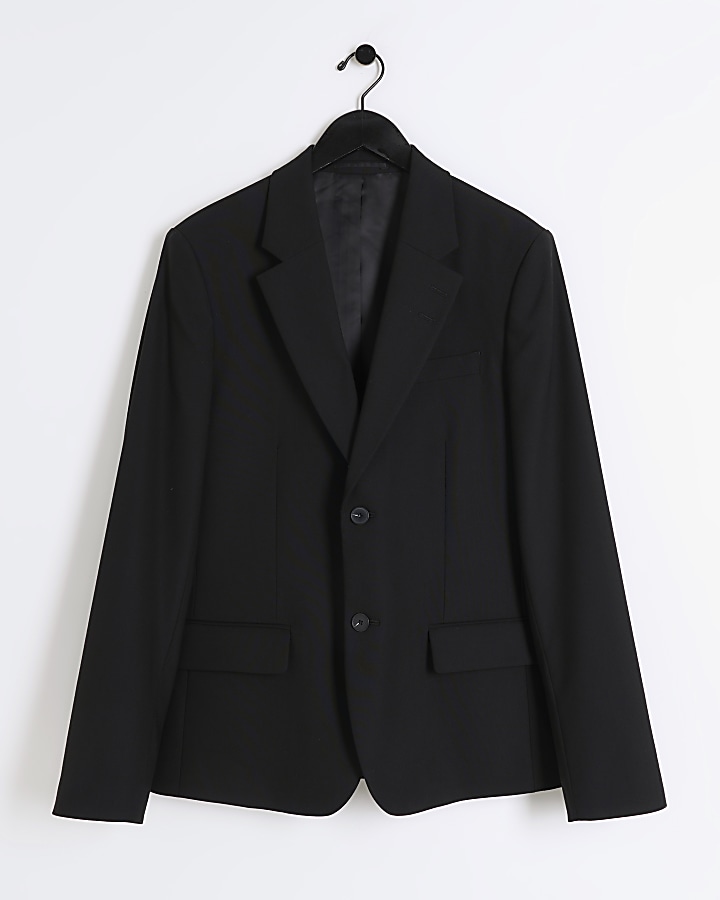 Black skinny fit suit jacket