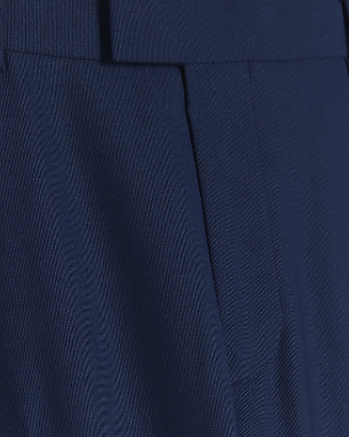 Blue regular fit suit trousers