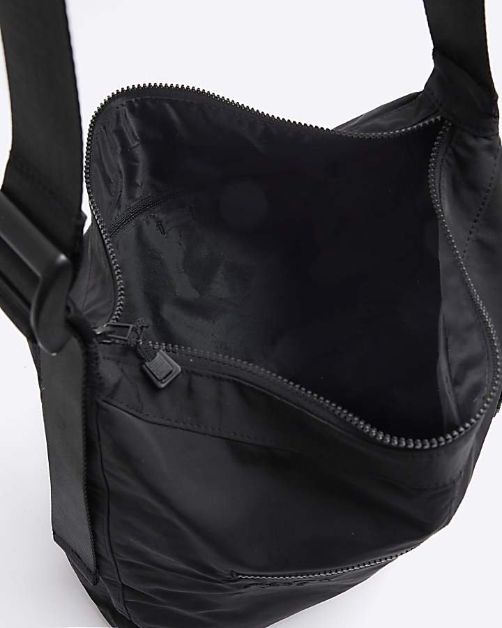 Black nylon scoop bag