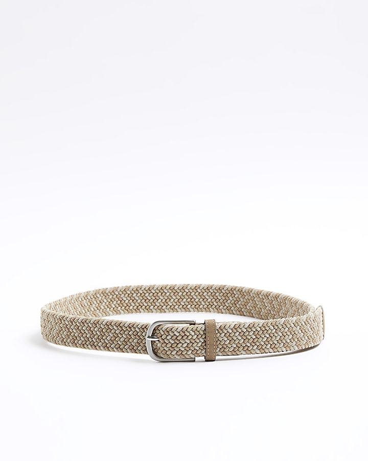 Stone elasticated webbing belt