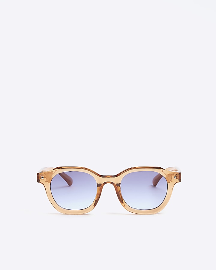 Orange square preppy sunglasses