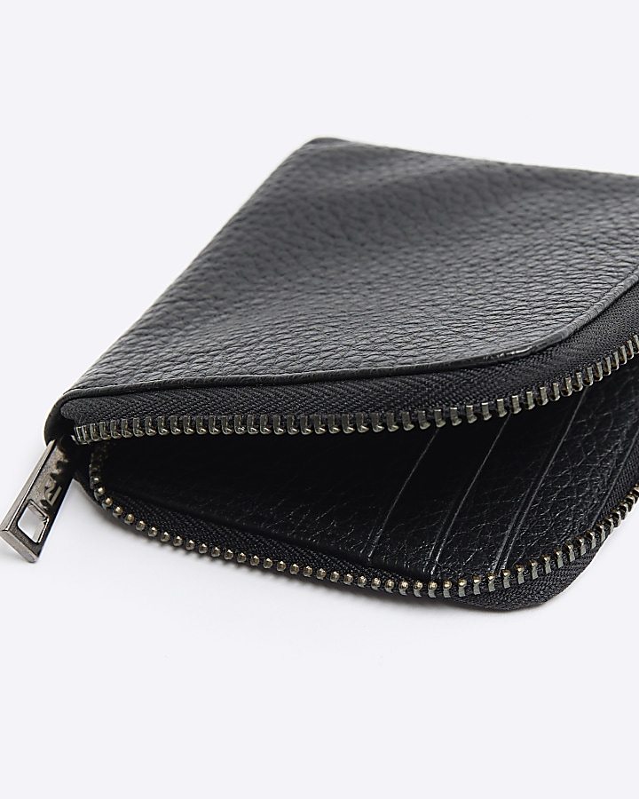 Black leather pebbled wallet