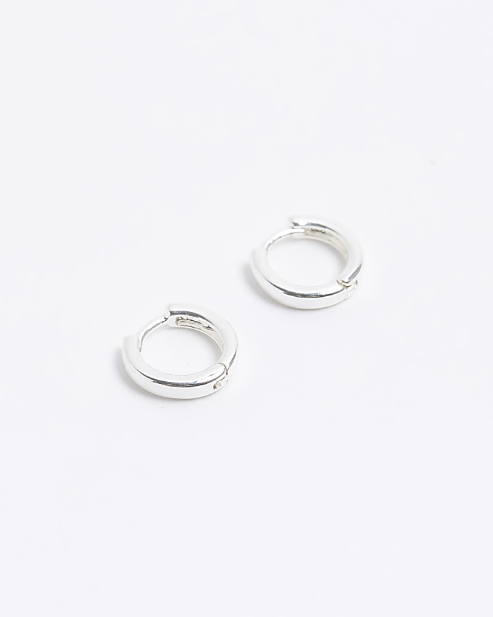 Silver colour hoop earrings
