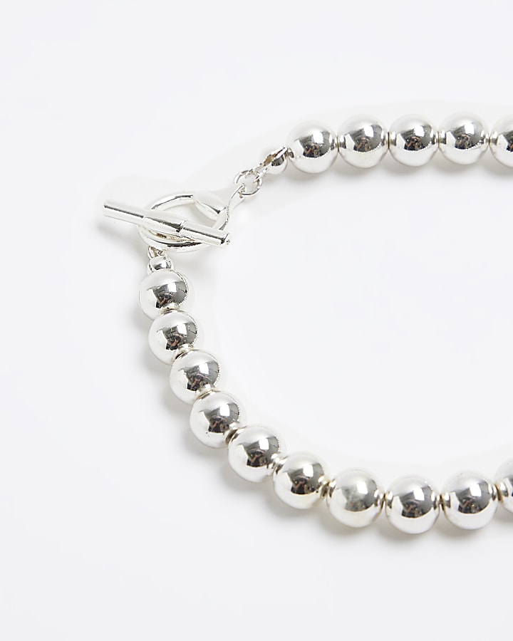 Silver colour ball chain bracelet