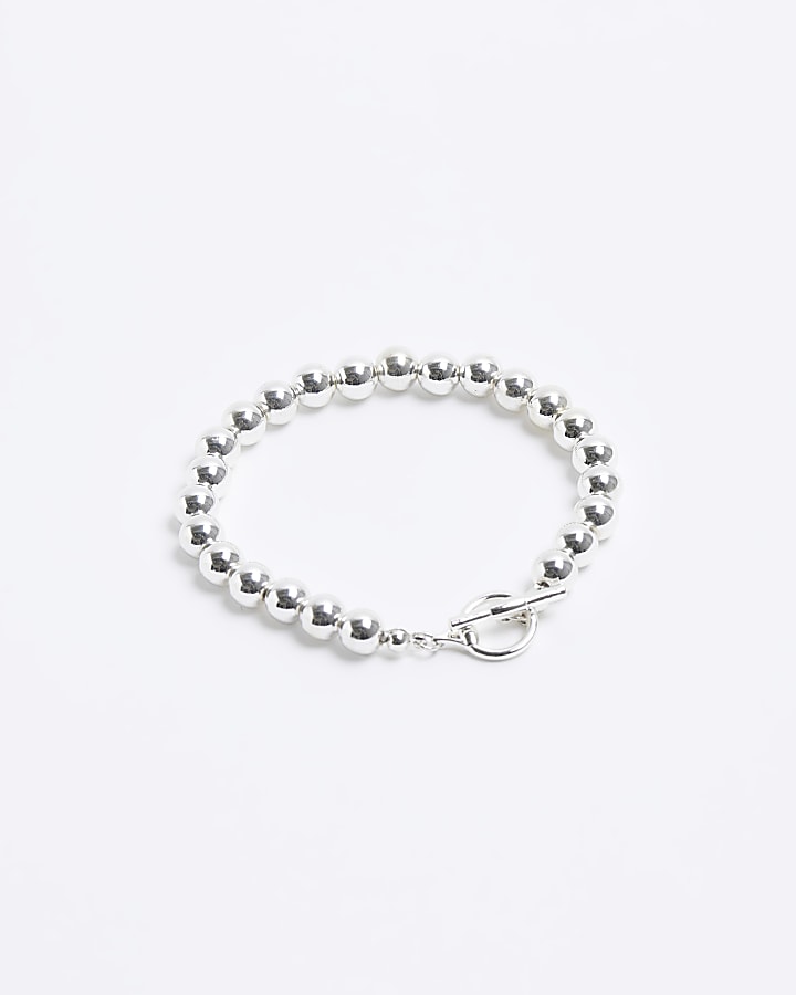 Silver colour ball chain bracelet