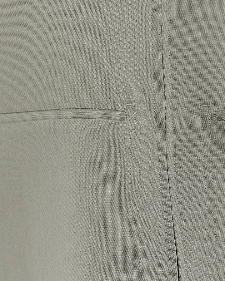 Grey regular fit zip up smart shacket