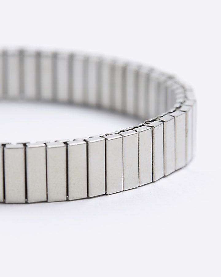 Silver steel watch strap bracelet