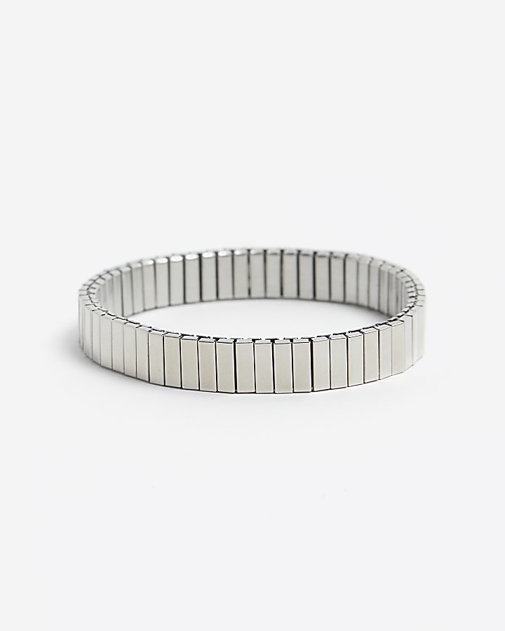 Silver steel watch strap bracelet