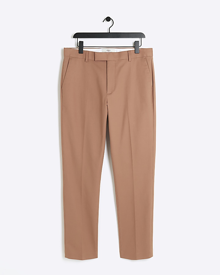 Pink slim fit core chino trousers